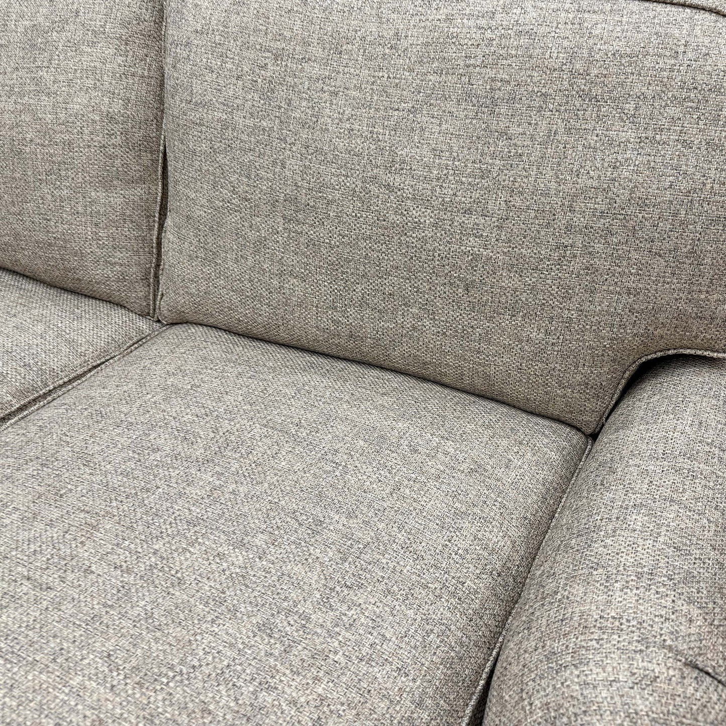 Close-up texture shot of the Fudge Brown Basket Weave Fabric upholstery.