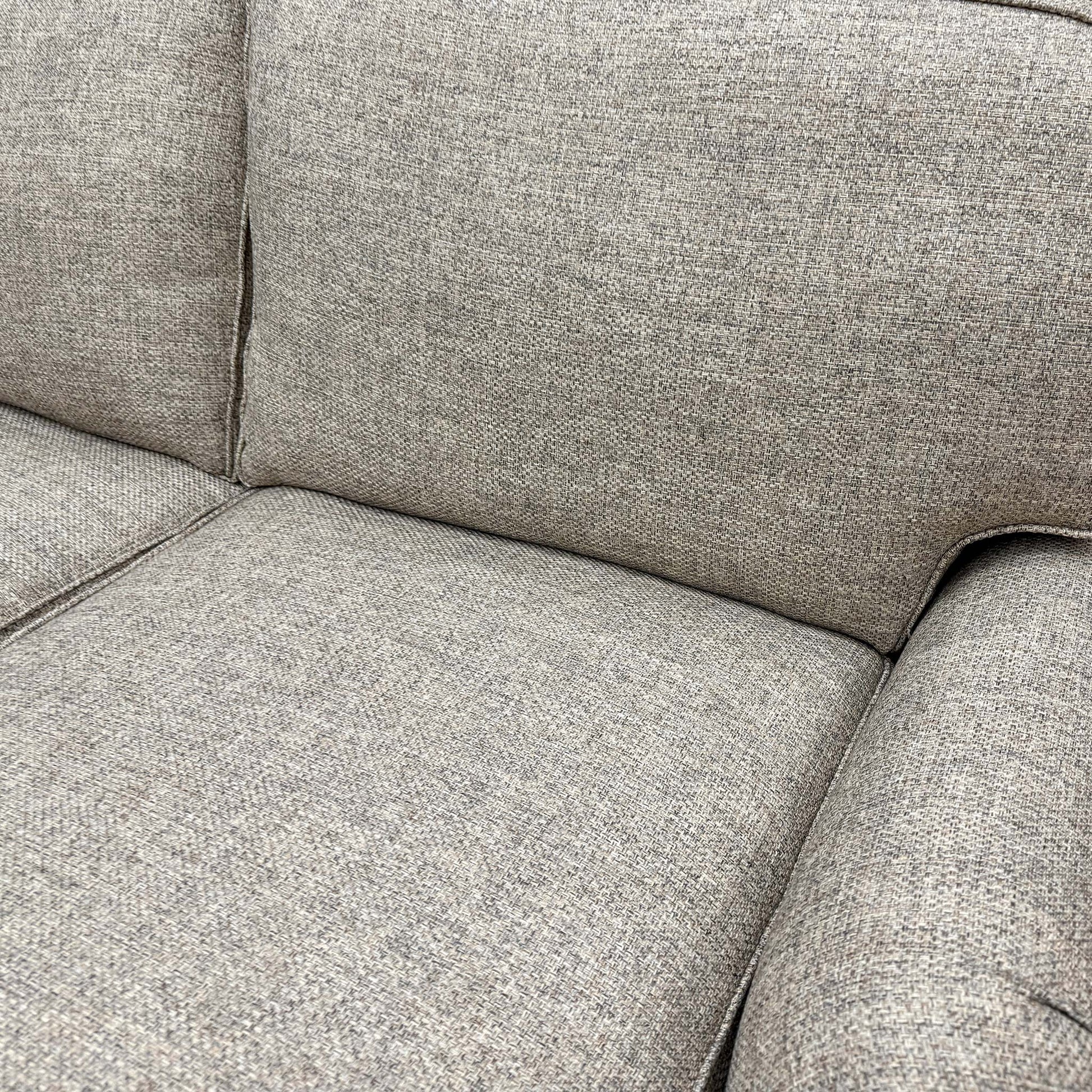 Close-up texture shot of the Fudge Brown Basket Weave Fabric upholstery.