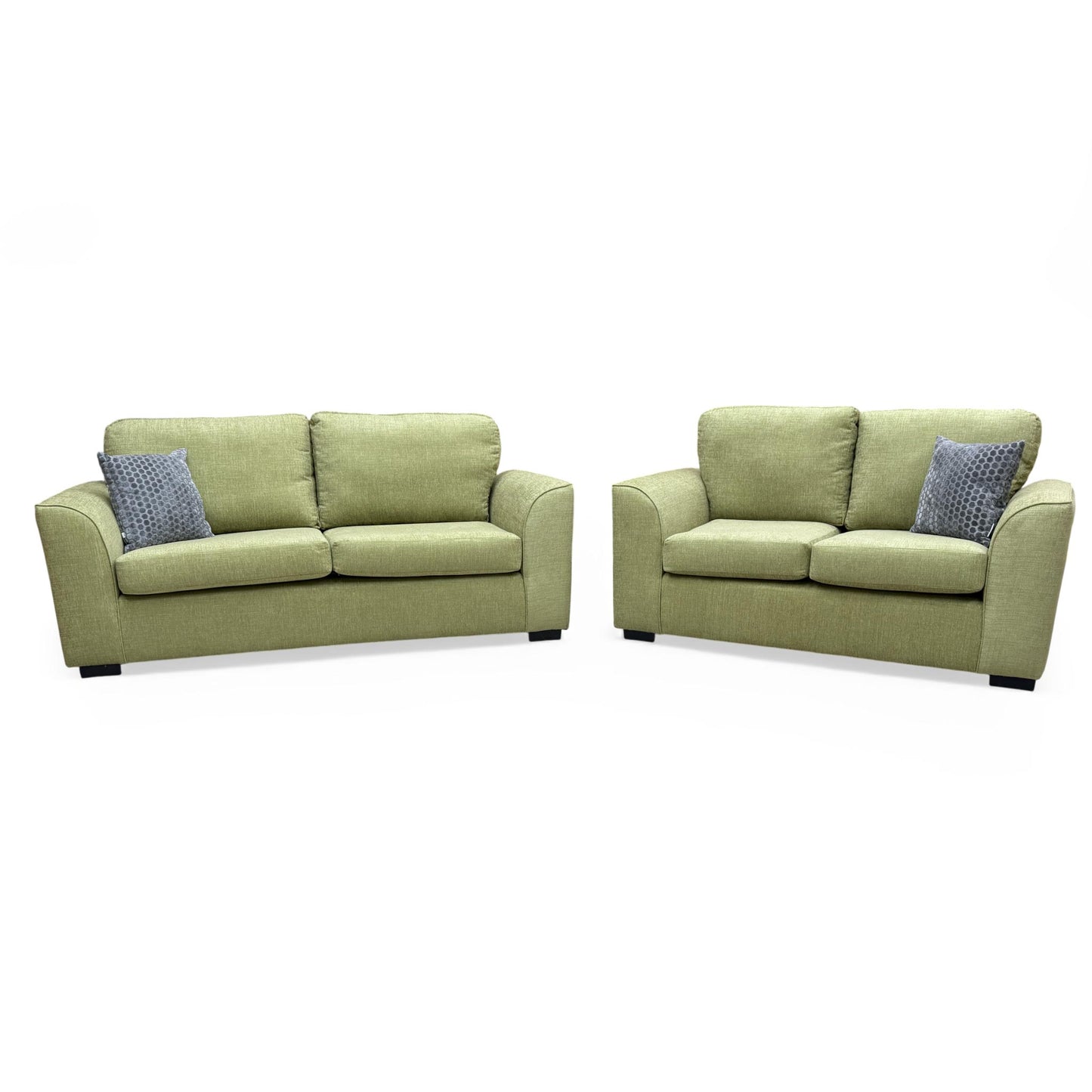 'Stamford' Lime Green Woven Fabric 3 + 2 Seater Sofa Set