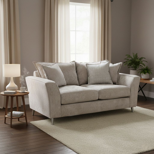 Living Room of the 'Dustin' Kingston Mink Formal Back 2 Seater Sofa.