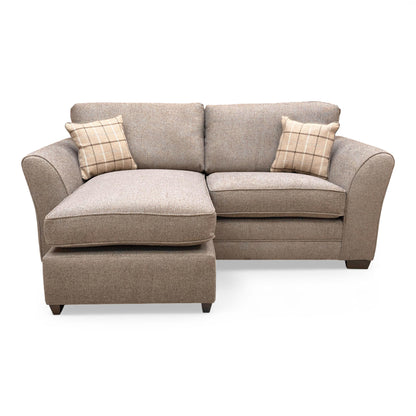 View of the sofa with scatter cushions.