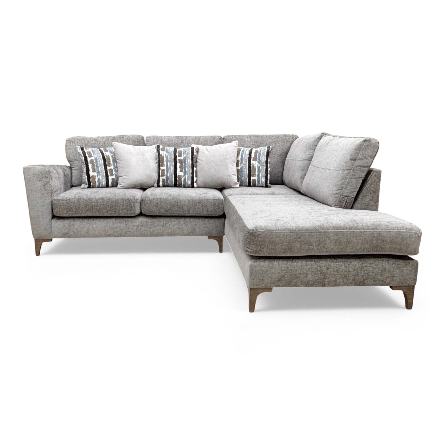 Angled view of the chaise end of the ‘Lille’ Formal Back Sofa.