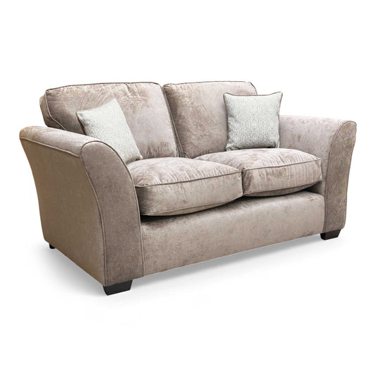 Angled view of the ‘Rosie’ Kingston Nutmeg Formal Back 2 Seater Sofa.