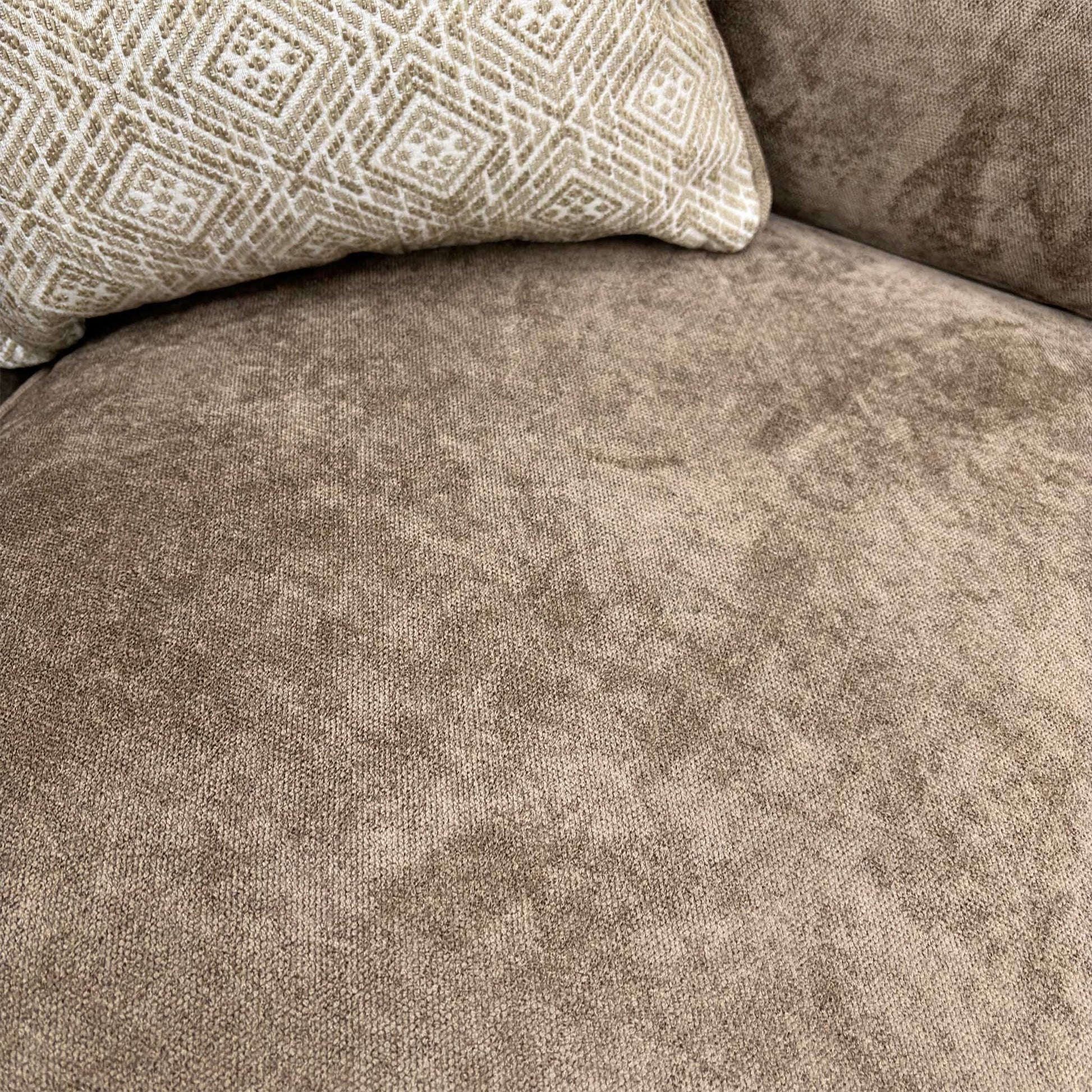 Close-up texture shot of the Kingston Nutmeg fabric upholstery.