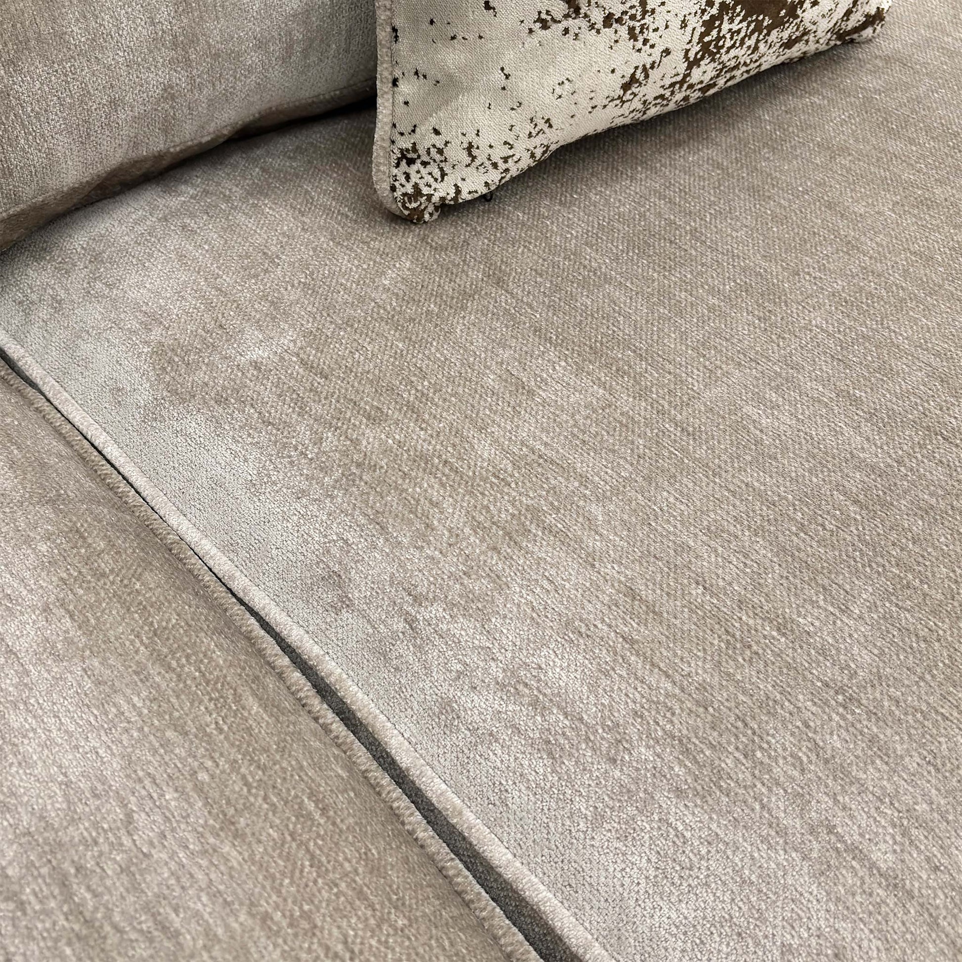 Close-up texture shot of the Truffle Beige Chenille Fabric upholstery.
