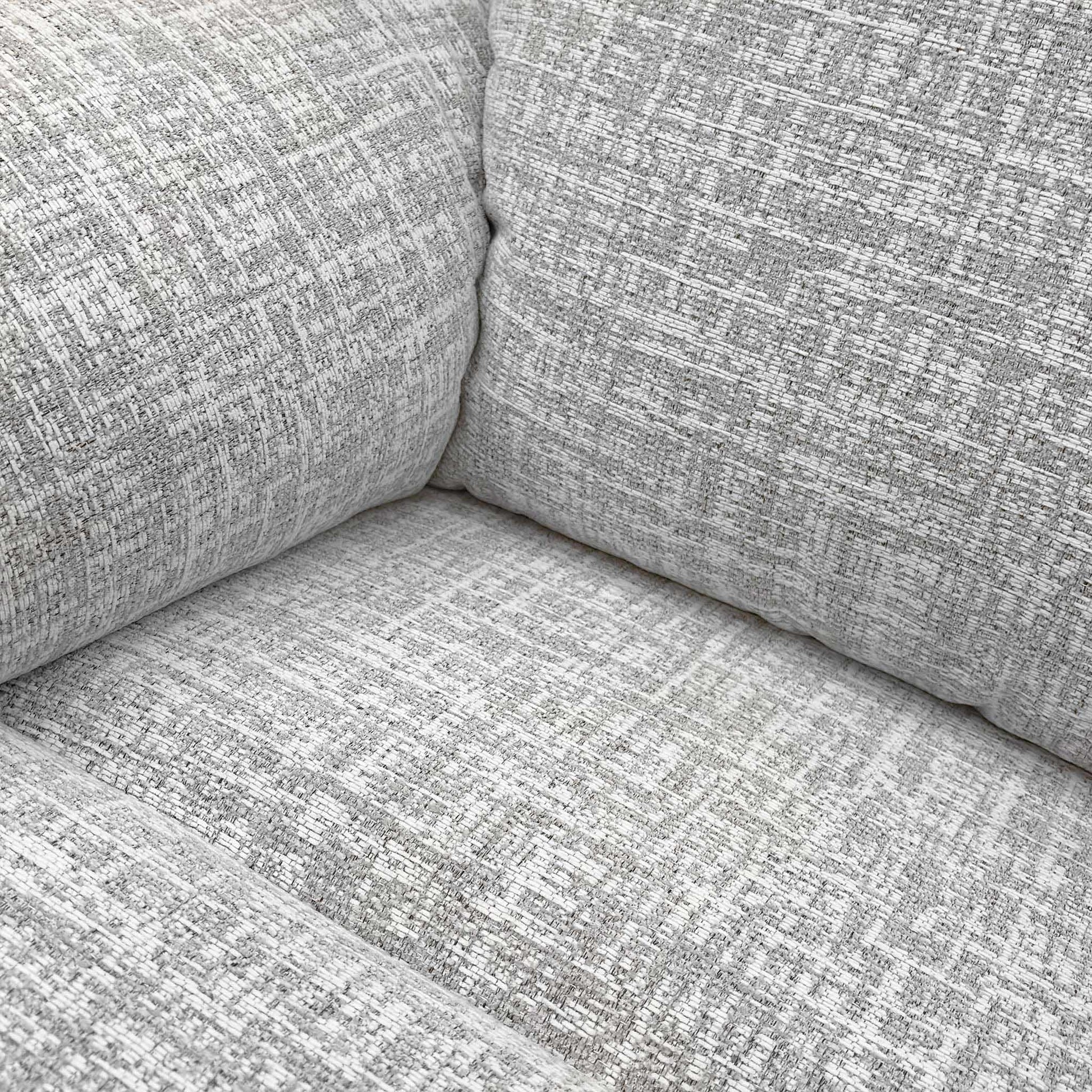 G Plan ‘Kingsbury' B102 Shore Oatmeal Woven Fabric 3 Seater + Power Recliner Armchair Sofa Set Furniture Village