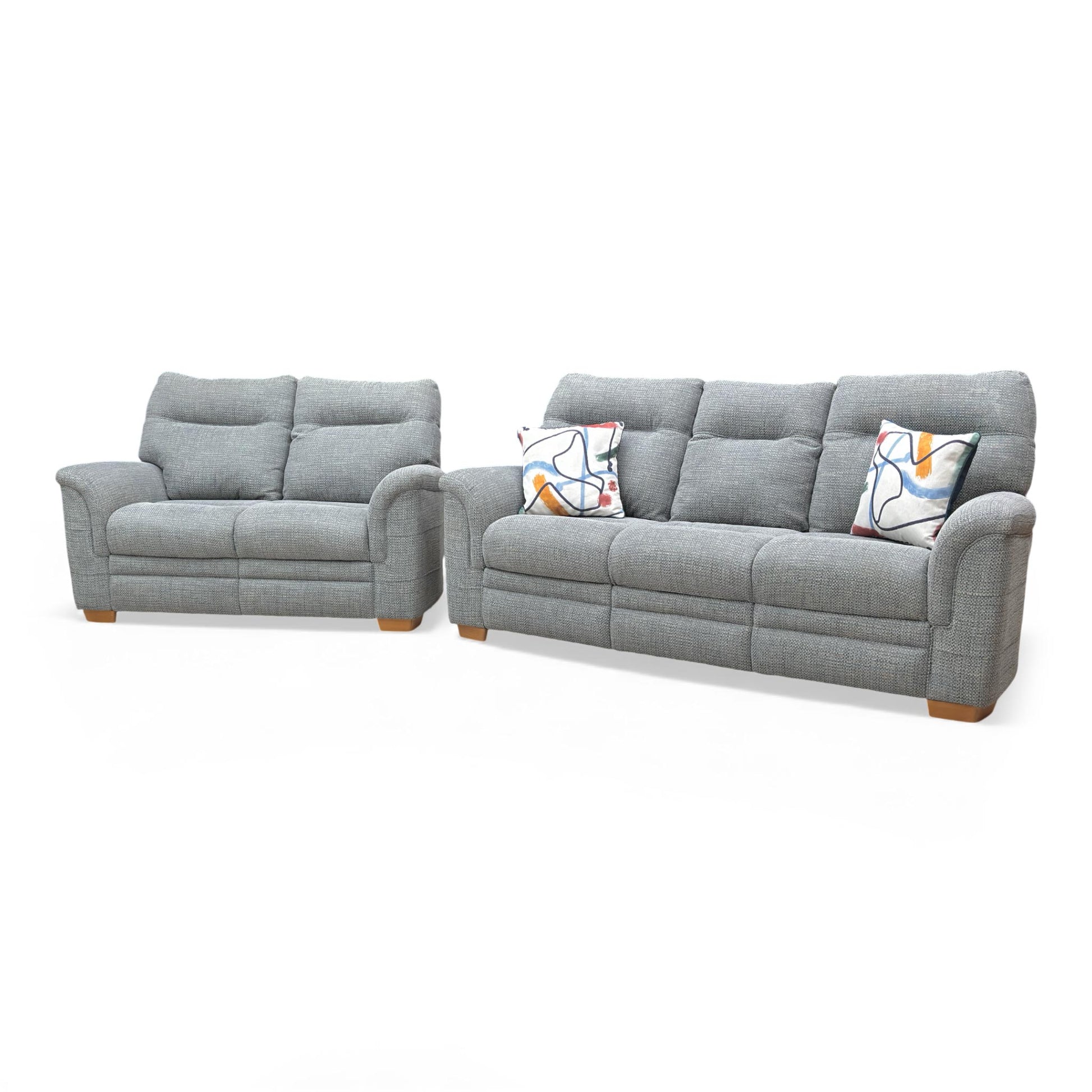 Side view of the 2-seater sofa, showing the side profile and armrests.