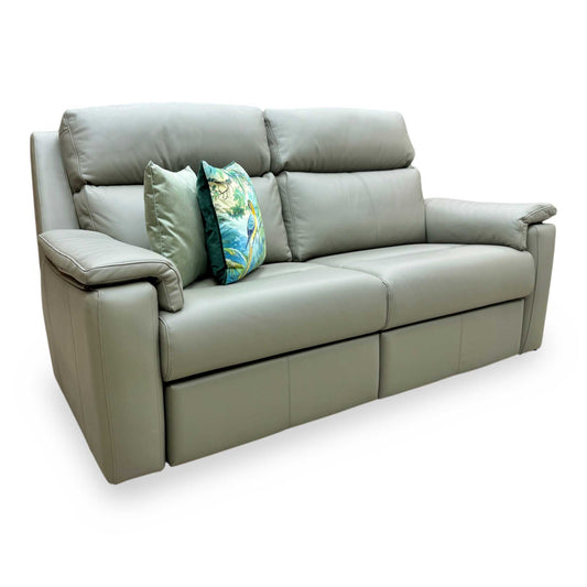 G Plan ‘Thornbury’ L858 Cambridge Olive Leather 3 Seater Sofa Furniture Village