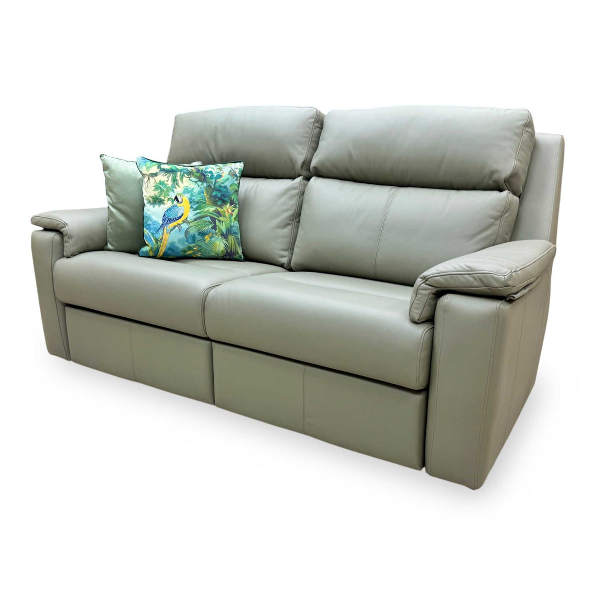 G Plan ‘Thornbury’ L858 Cambridge Olive Leather 3 Seater Sofa Furniture Village