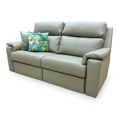 G Plan ‘Thornbury’ L858 Cambridge Olive Leather 3 Seater Sofa Furniture Village