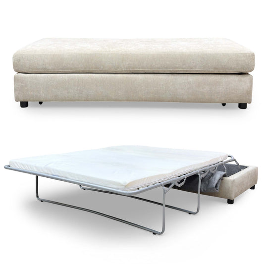 Front view of the 'Esprit' silver fabric large footstool, highlighting the velvety texture and dark ebony feet.