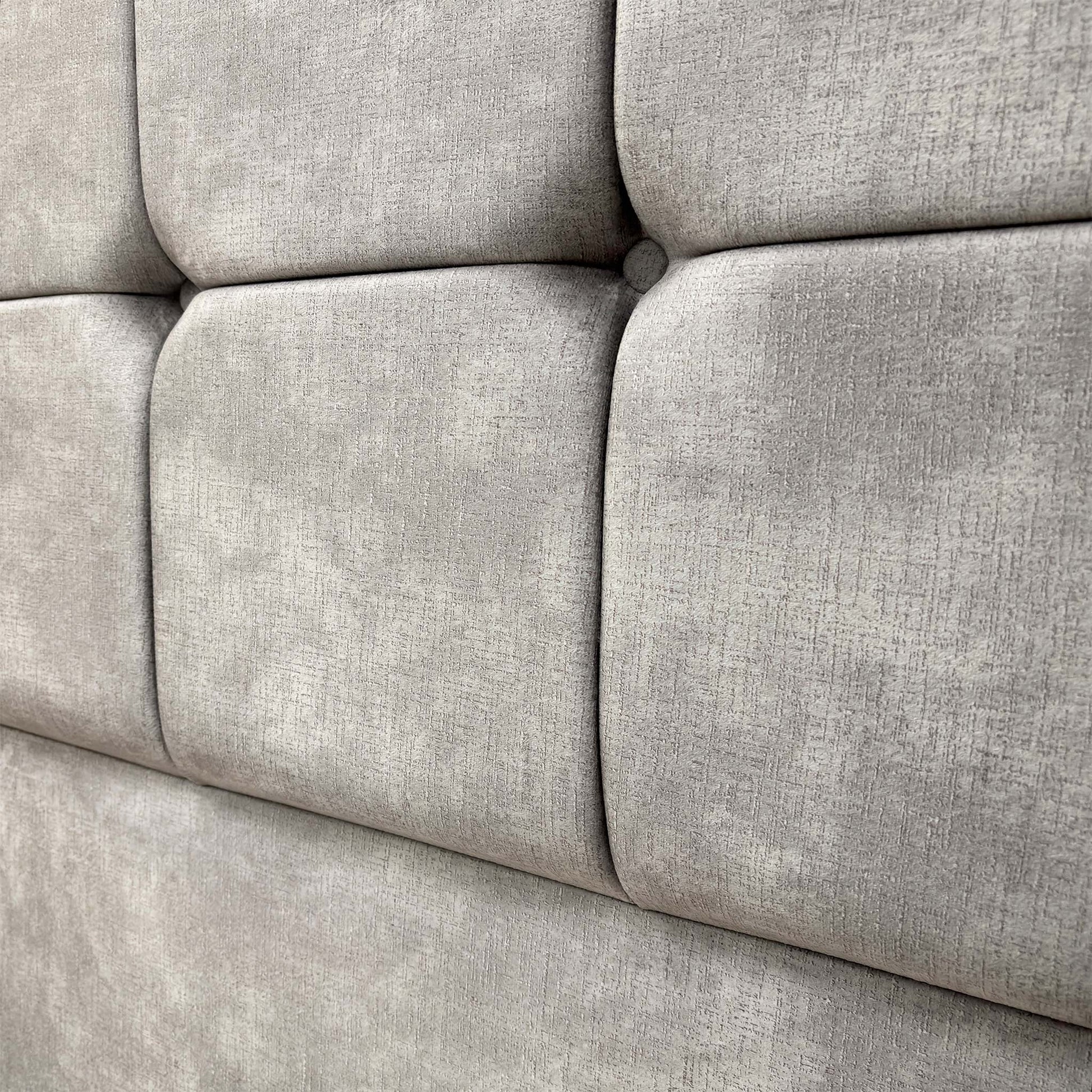 Close-up texture shot of the Dolphin Velvet material, showing the deep grey sheen and soft fabric pile.