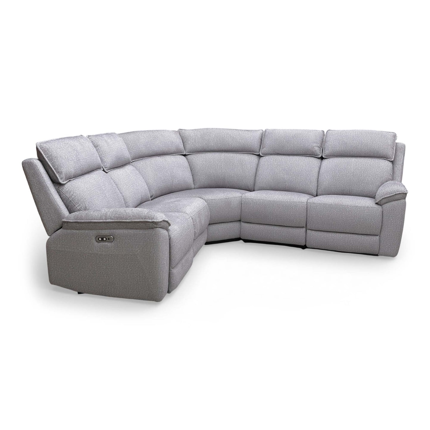 View of the sofa from a different angle, highlighting the depth and comfort of the seats.