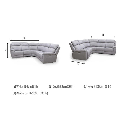 Dimensions for the 'Blaine' 2 Corner 2 Sofa
