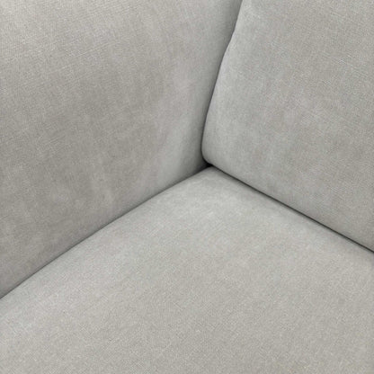 ‘Gisella’ Manhattan Stone 58004 Linen Fabric 3 Seater Power Recliner Sofa with Power Headrests