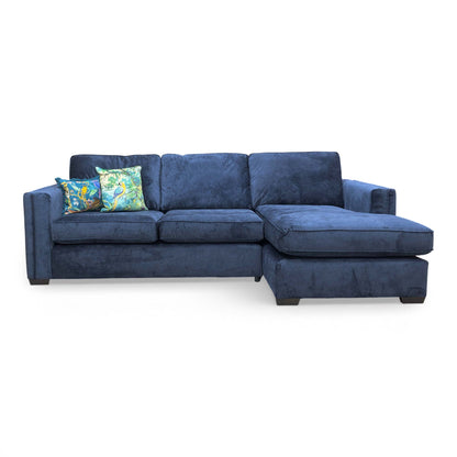 Detailed shot of the modern English armrest, emphasizing the quality stitching and structured upholstery.