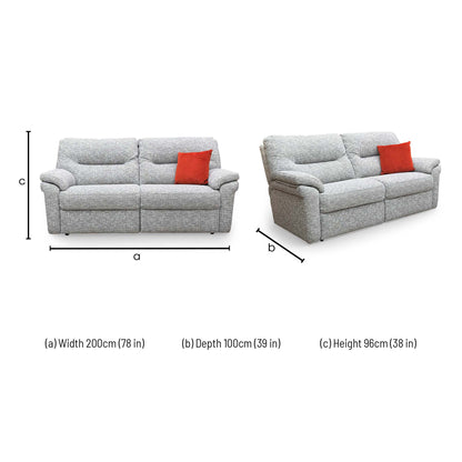 Dimensions for the 'Downtown' Sofa Set