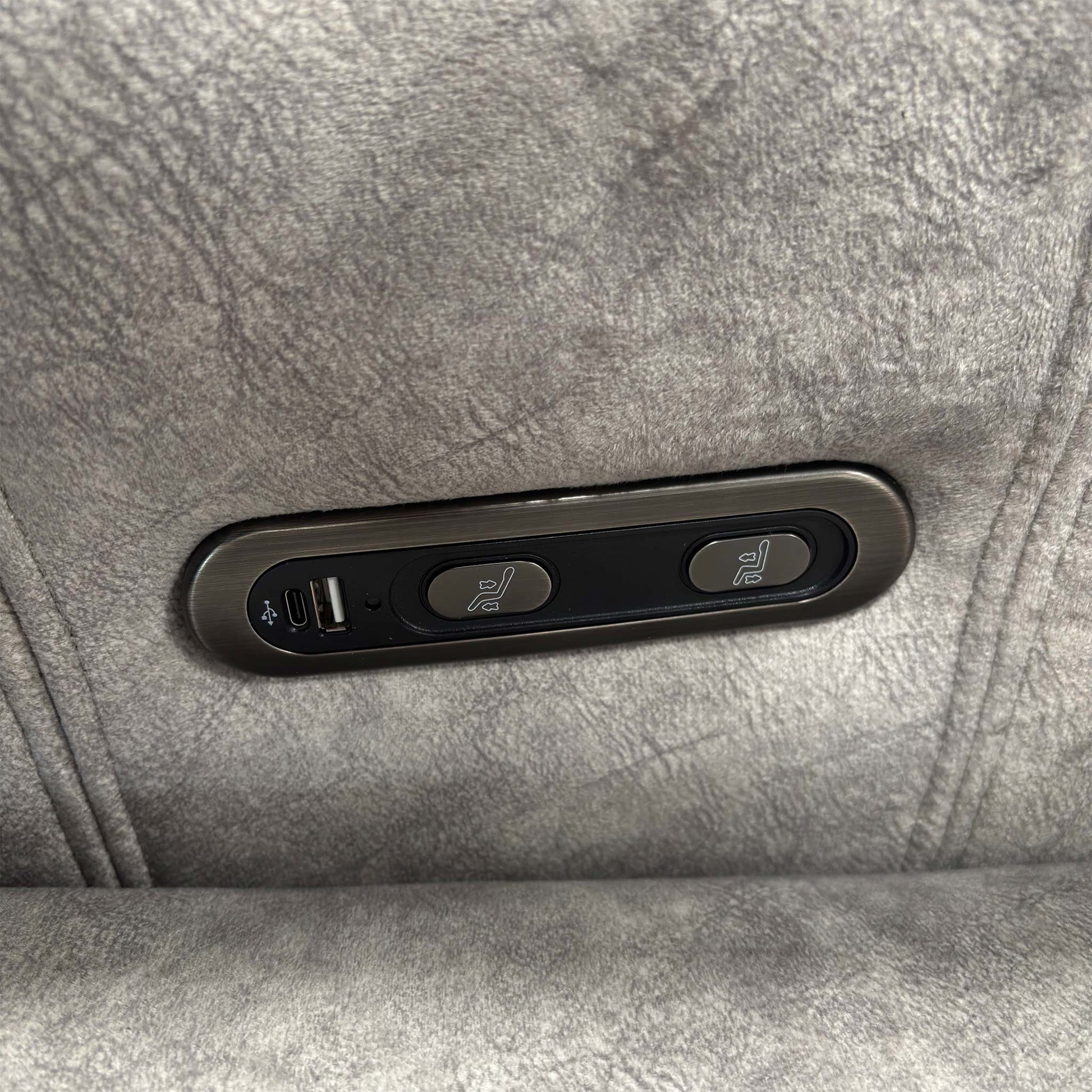 Close-up detail shot of Independent footrest and backrest controls