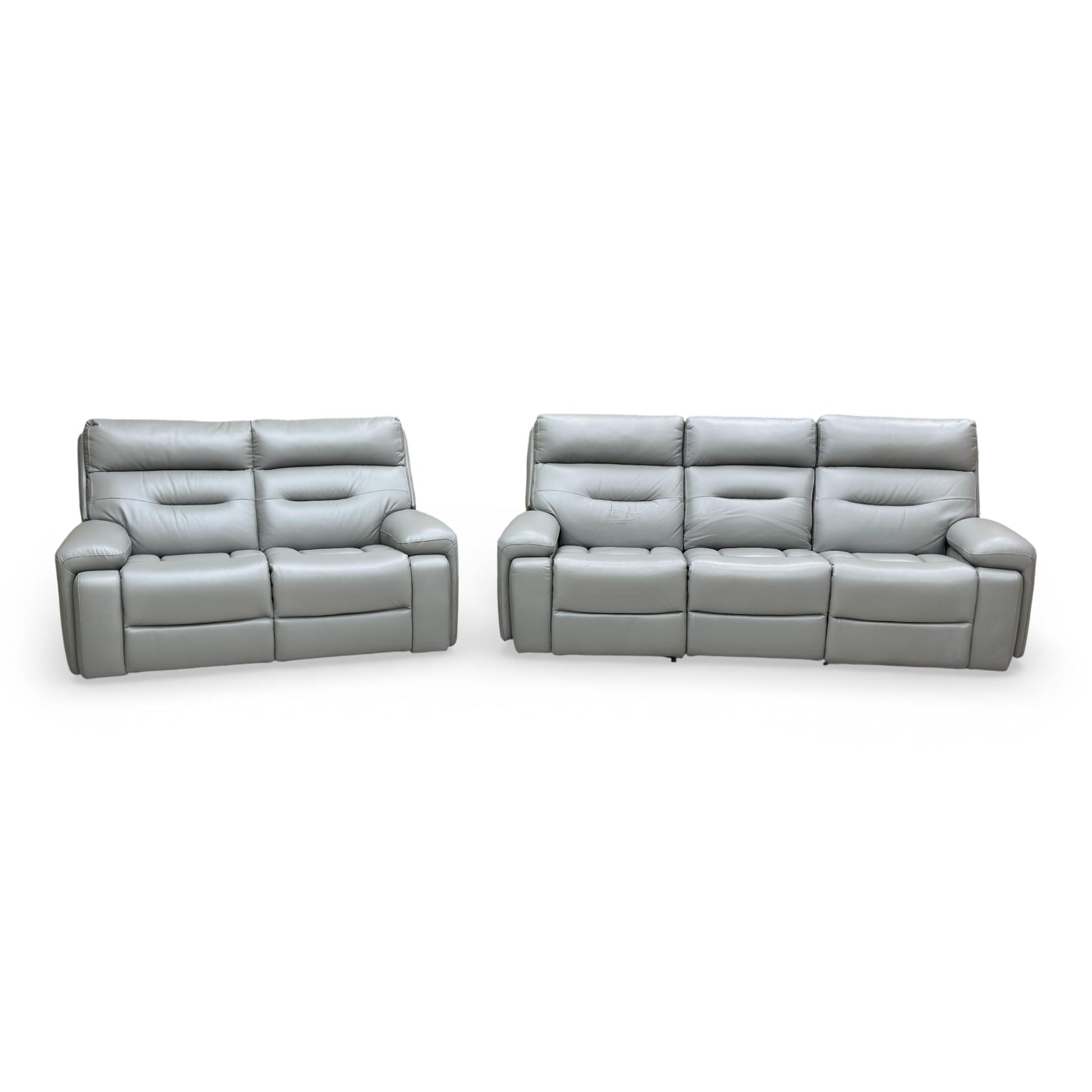 Frontal view of the 2-seater static sofa, showing the matching design and supportive back cushions.