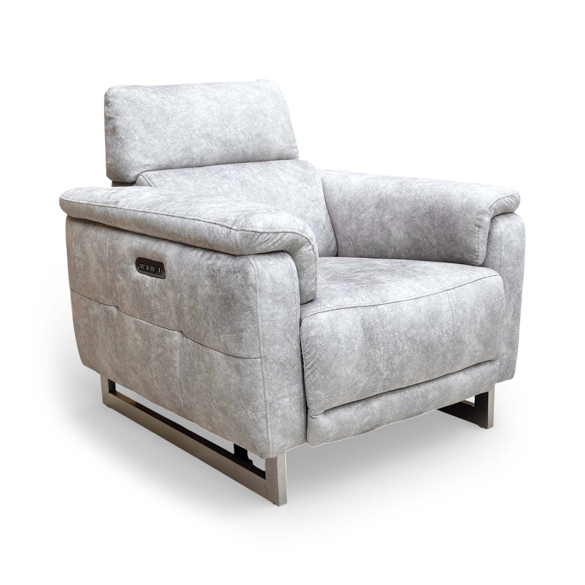 Detail view of the Cotton White leather texture, showing the high-quality finish and clean stitching.