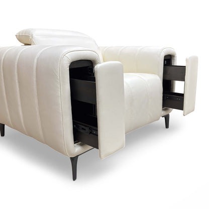 Interior detail of the second storage arm fully extended to show the generous storage space.