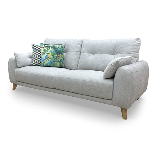 'Malmo' Haze Fab-Meo-R24 Fabric 3 Seater Sofa