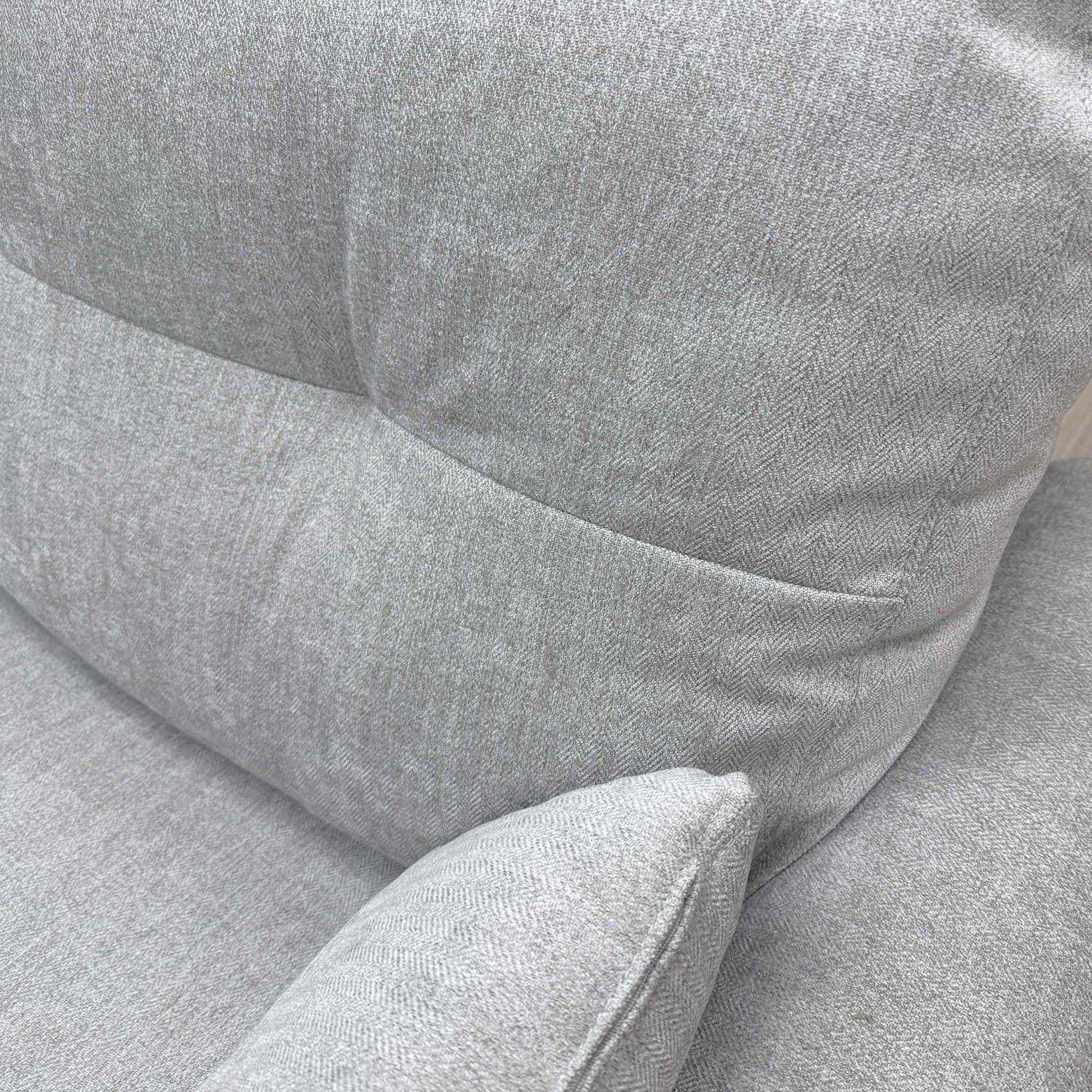 Close-up of the Haze Fab-Meo-R24 fabric texture and the subtle button detailing.