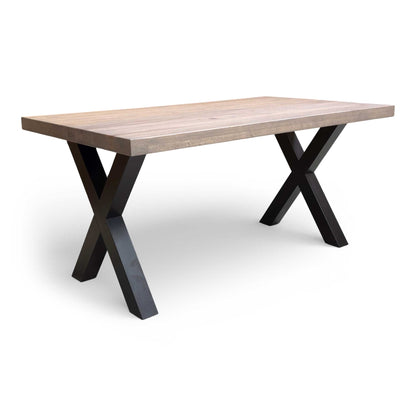 Detailed view of the extension leaf for the Bodahl Terra 8 vintage grey dining table.