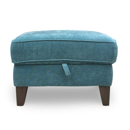'Brondby' Fab-Can-R340 Peacock Fabric Storage Footstool