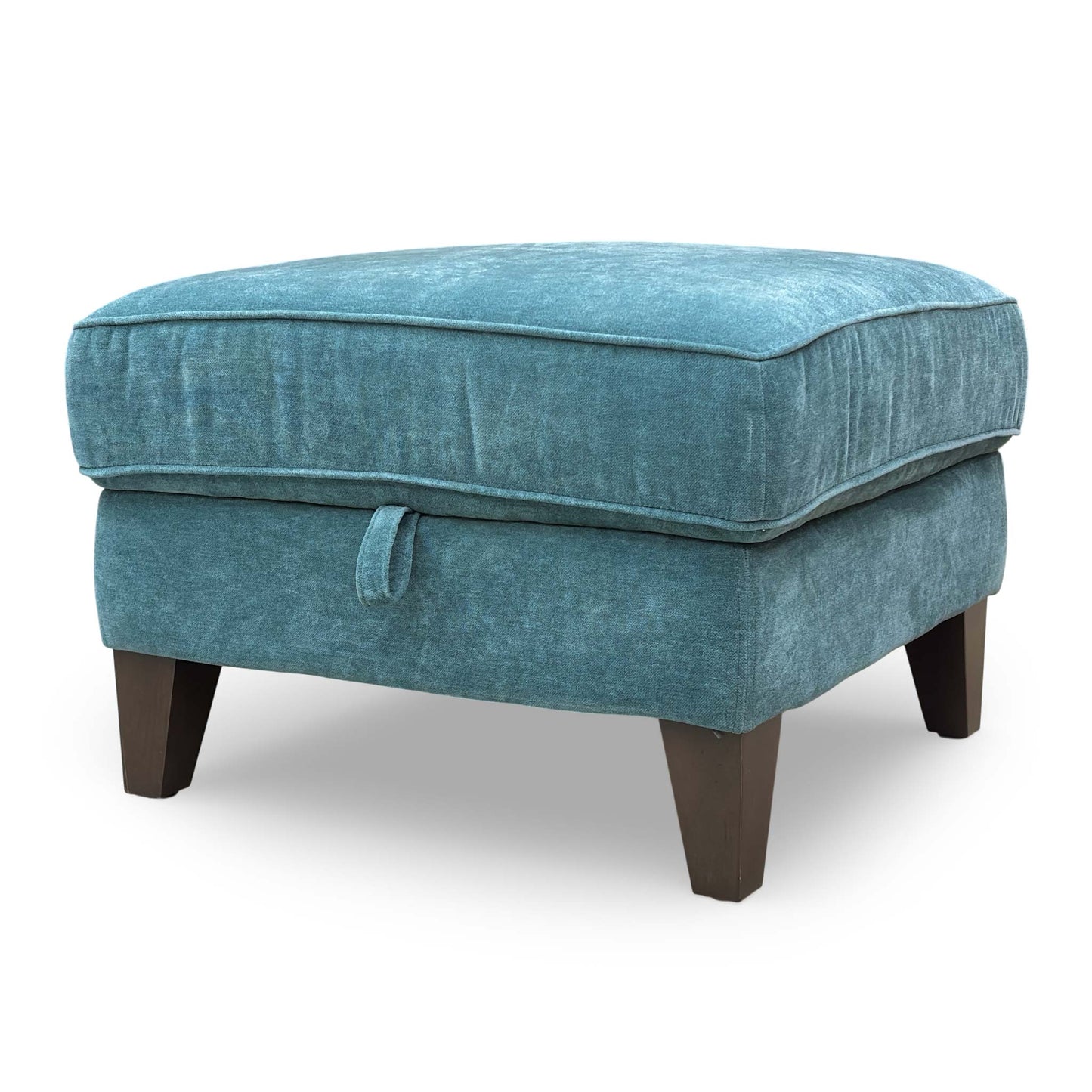 'Brondby' Fab-Can-R340 Peacock Fabric Storage Footstool