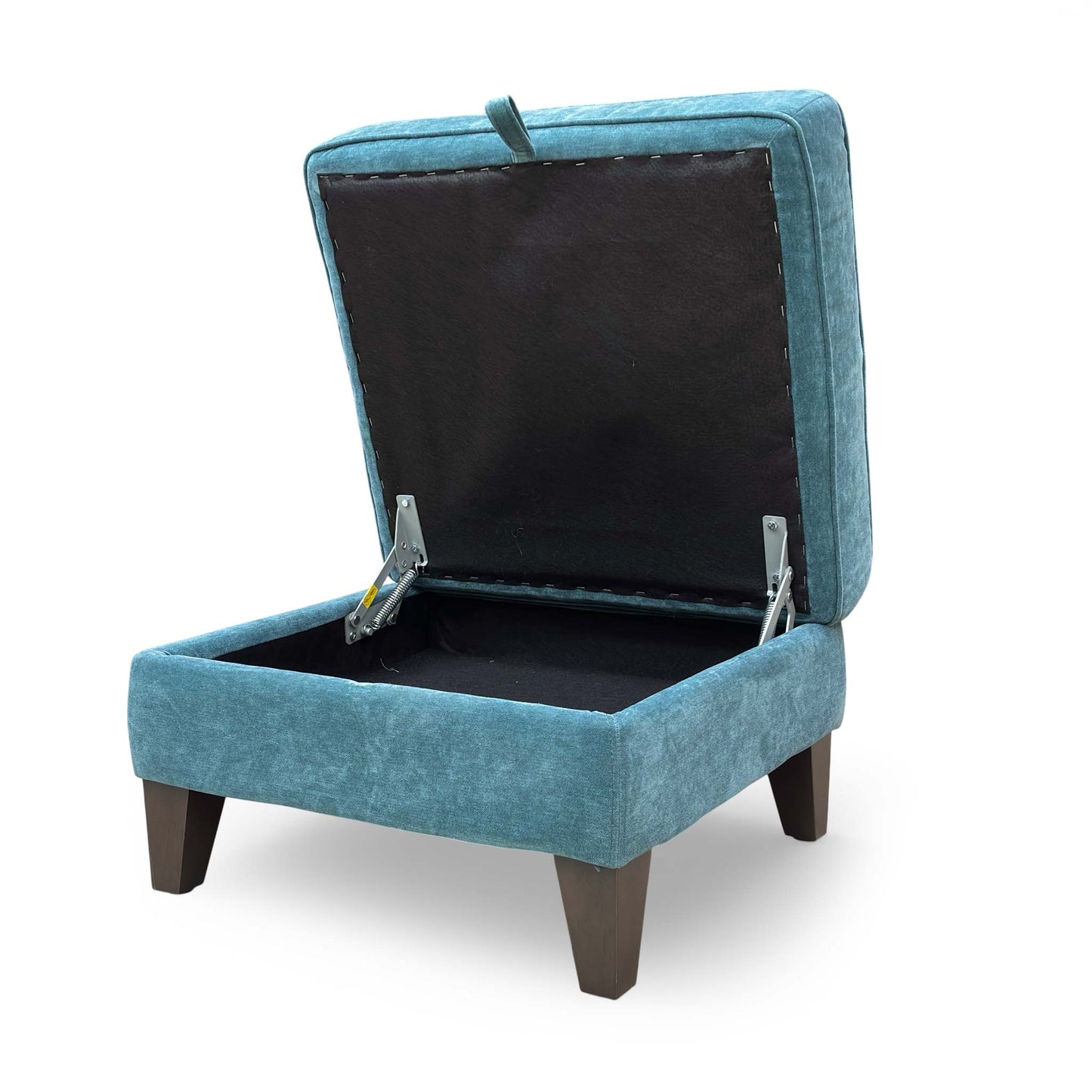 'Brondby' Fab-Can-R340 Peacock Fabric Storage Footstool