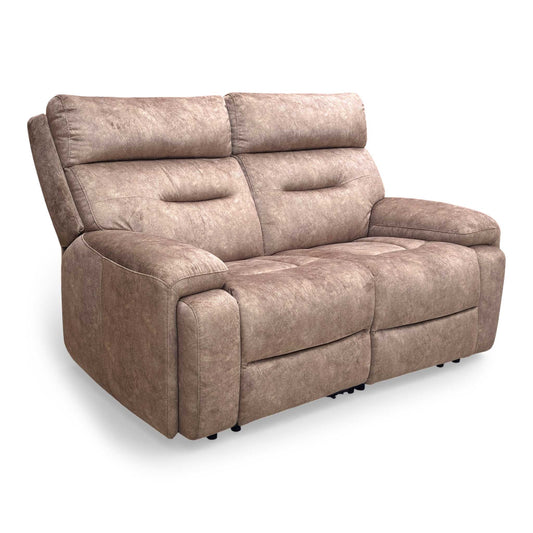 Front view of the Cinemax 2-Seater Sofa in Marble Classic Brown Dapple Velvet, featuring a high back and elegant curved silhouette.