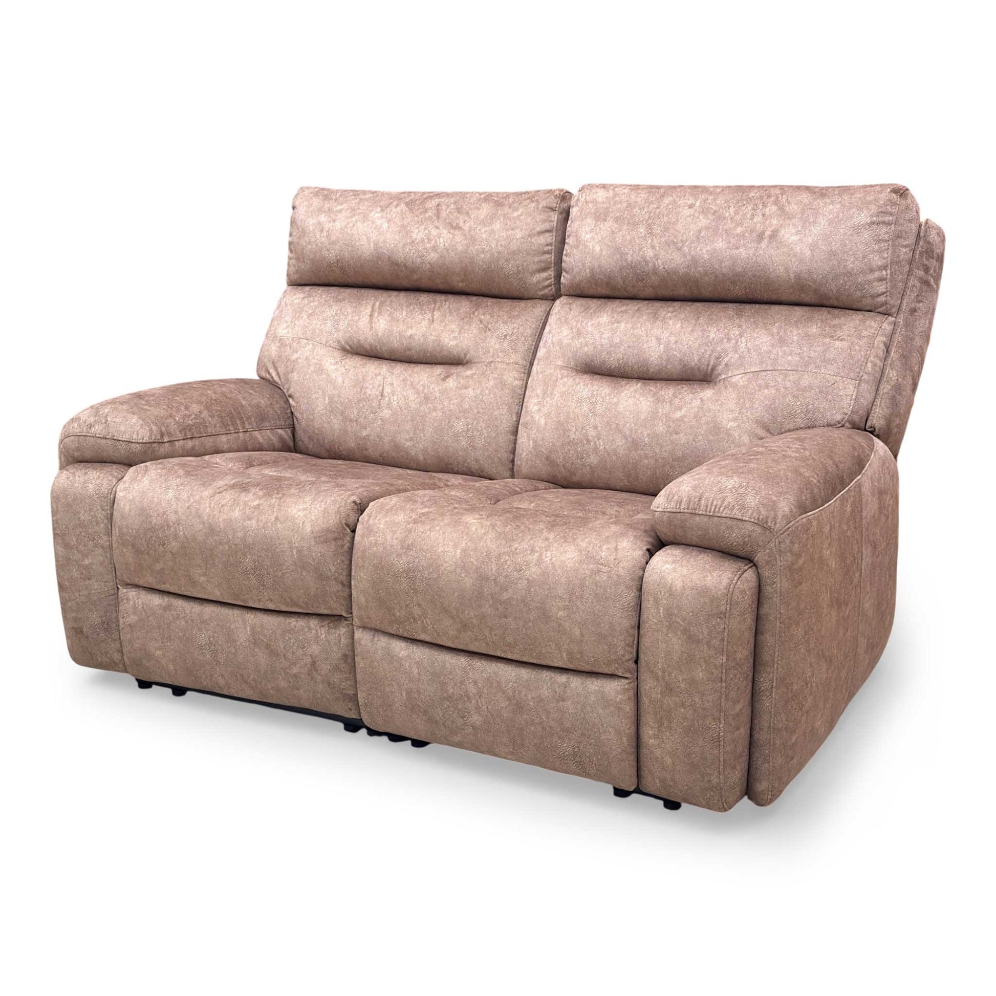 Side profile view of the Cinemax sofa, emphasizing the deep seat cushions and ergonomic high back support.
