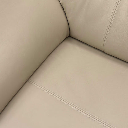 G Plan ‘Seattle’ L843 Cambridge Stone Leather 2 Seater Sofa with Wooden Feet