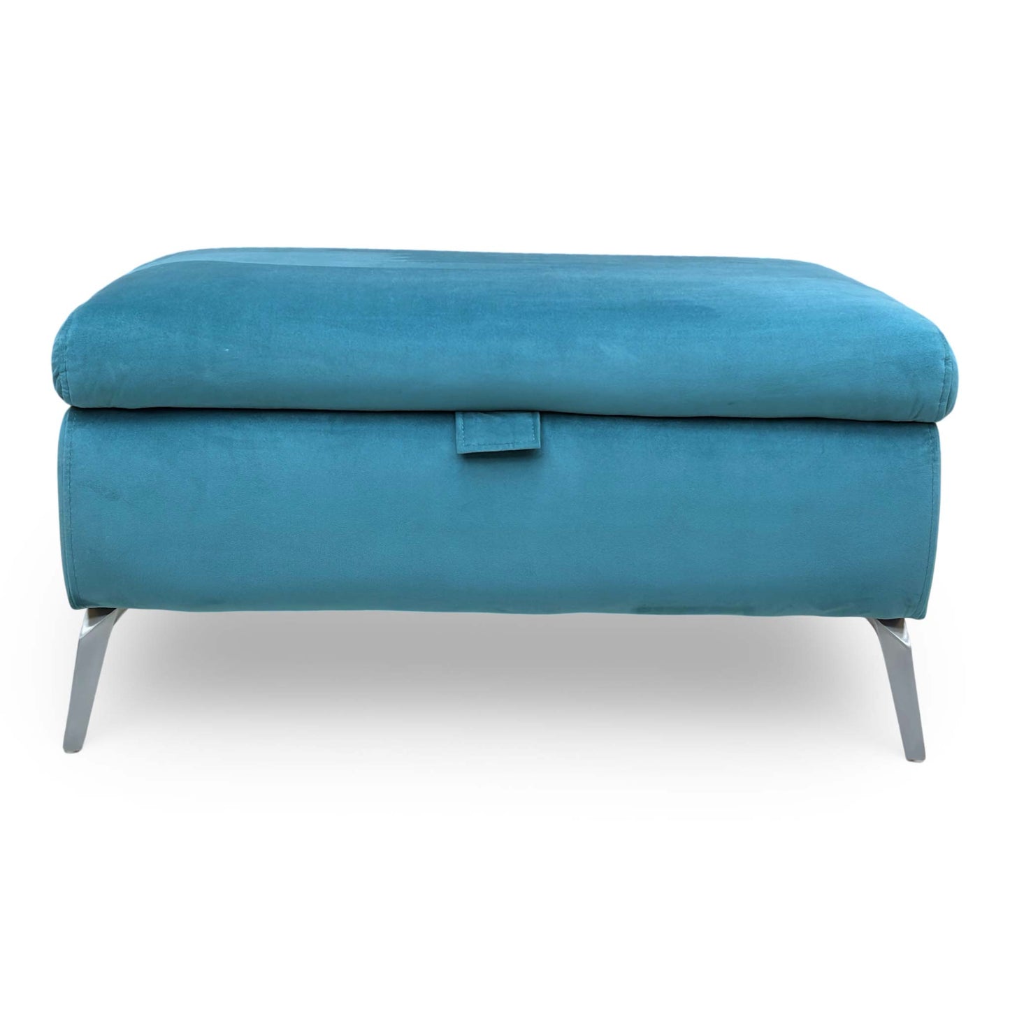 ‘Daytona’ 51003 Opulence Teal Velvet Storage Footstool