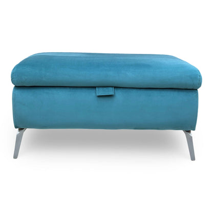 ‘Daytona’ 51003 Opulence Teal Velvet Storage Footstool