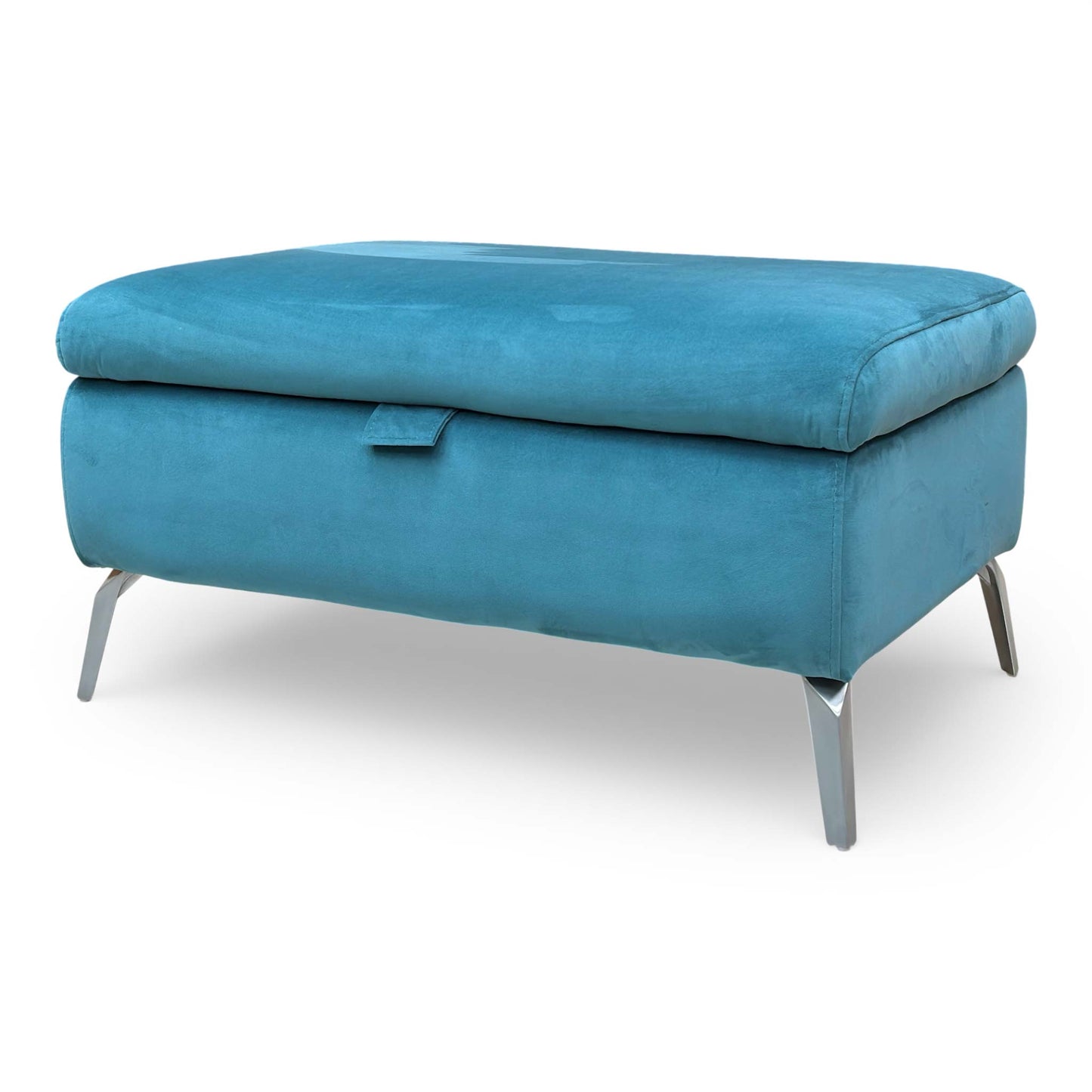 ‘Daytona’ 51003 Opulence Teal Velvet Storage Footstool