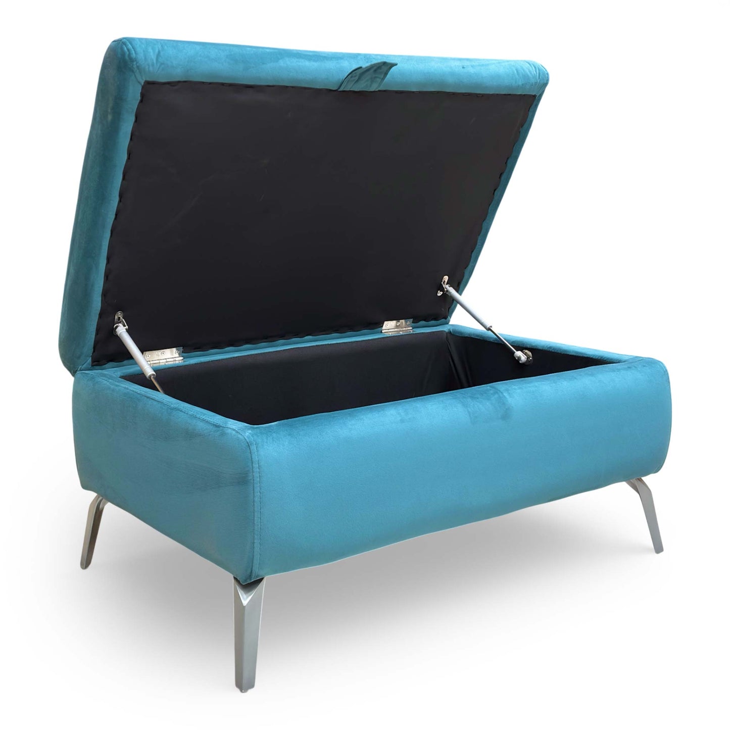 ‘Daytona’ 51003 Opulence Teal Velvet Storage Footstool