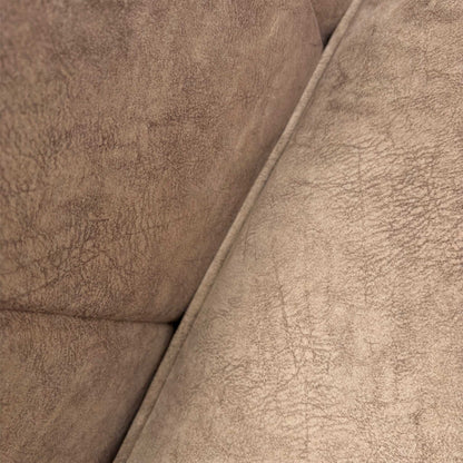'Mariah' Dapple Velvet Chocolate-Tri Brass Insert Velvet Pillow Back 4 Seater Split Frame Sofa