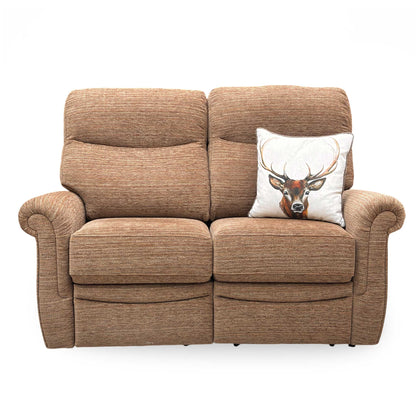 G Plan ‘Avon’ B908 Victoria Ginger Woven Fabric 2 Seater Power Recliner Sofa