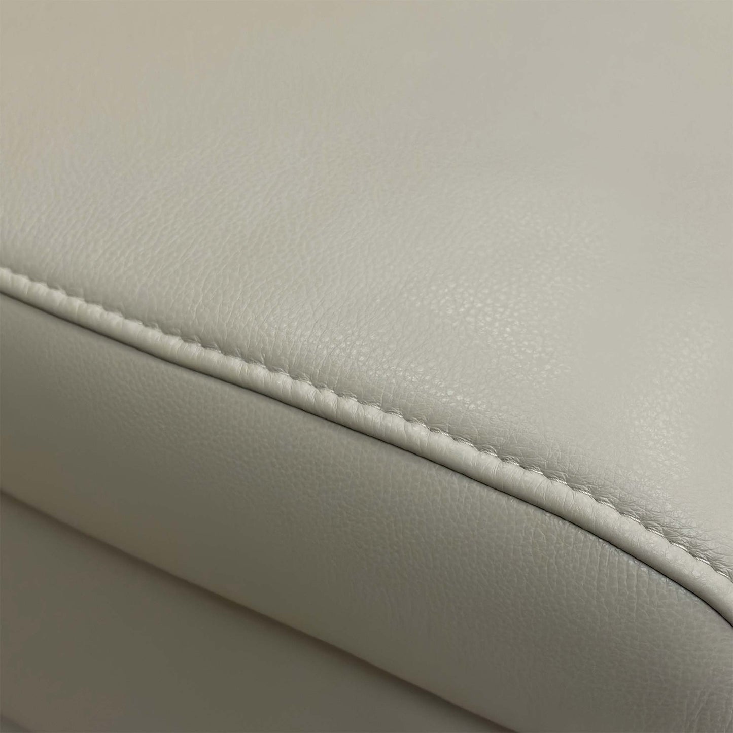 ‘Jude’ Montana New Grey Cat-60:28 Leather Storage Footstool