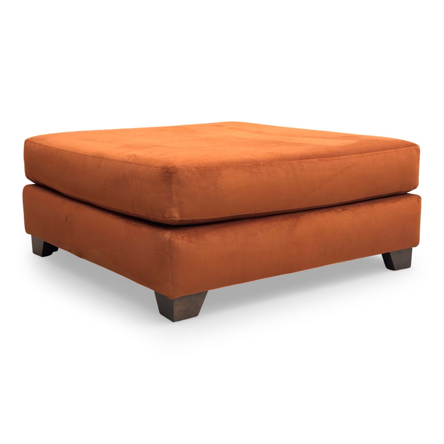The Lounge Co. ‘Isobel’ Burnt Orange Velvet Rectangular Footstool