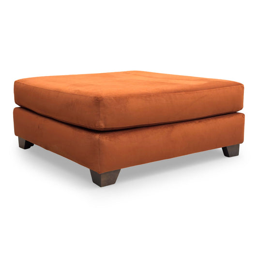 The Lounge Co. ‘Isobel’ Burnt Orange Velvet Rectangular Footstool