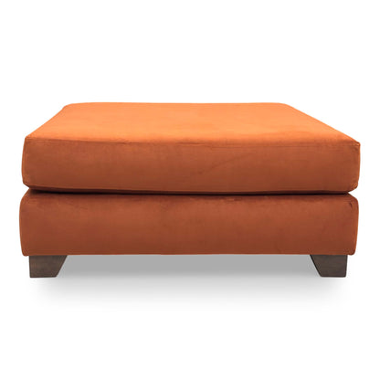 The Lounge Co. ‘Isobel’ Burnt Orange Velvet Rectangular Footstool
