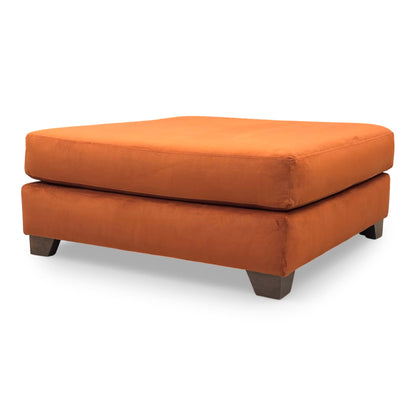 The Lounge Co. ‘Isobel’ Burnt Orange Velvet Rectangular Footstool