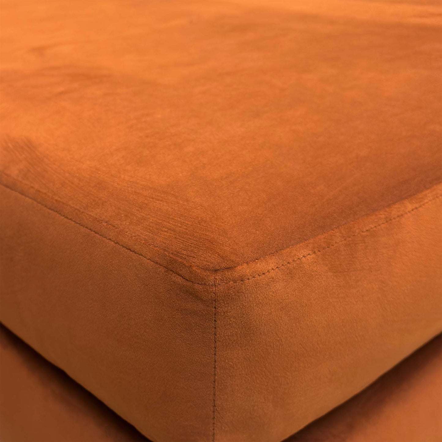 The Lounge Co. ‘Isobel’ Burnt Orange Velvet Rectangular Footstool