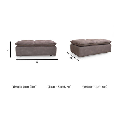 ‘Starlight Express’ Dark Chocolate Velvet Chair Storage Footstool