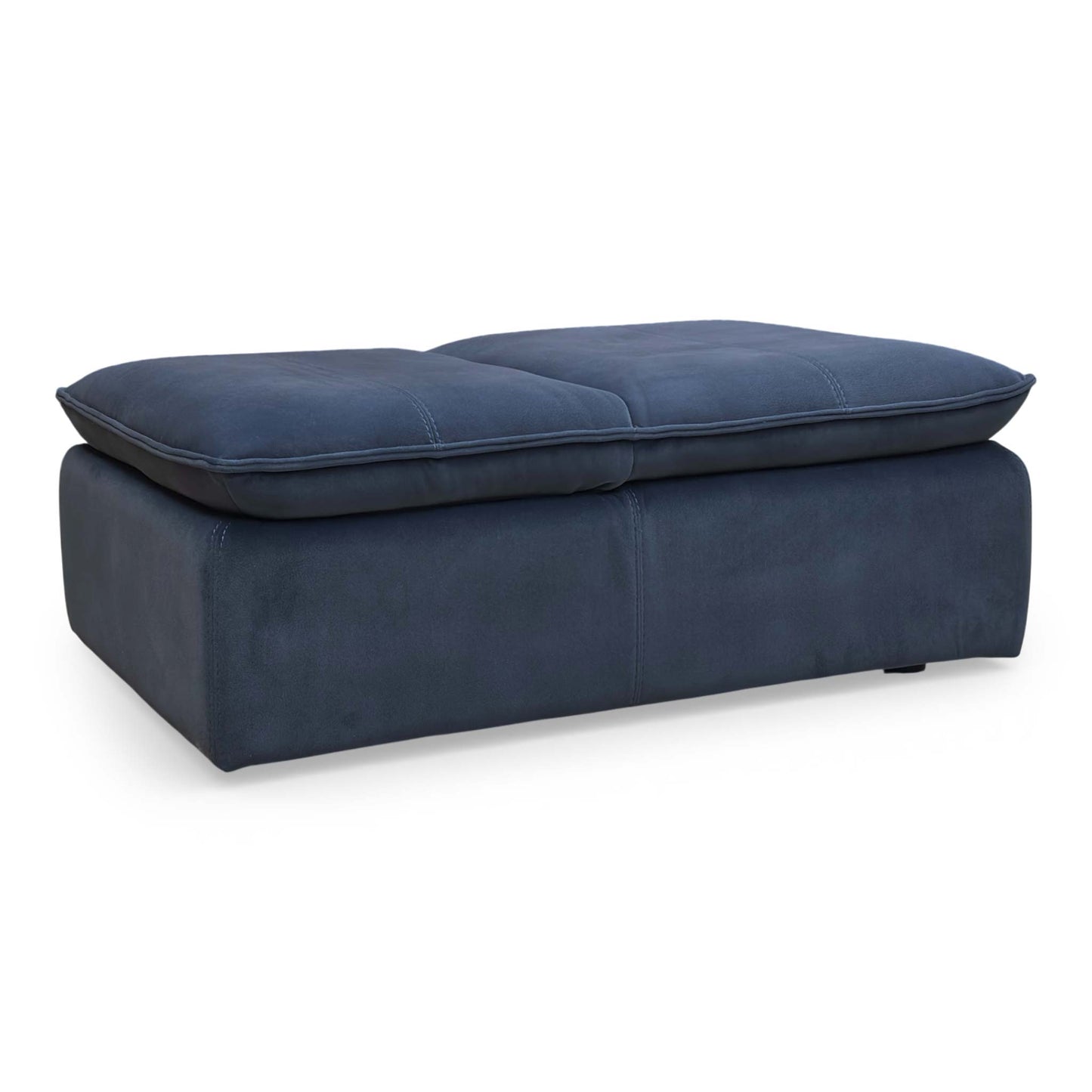 ‘Starlight Express’ Dark Navy Blue Velvet Chair Storage Footstool