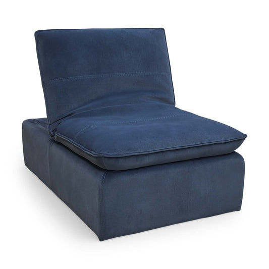 ‘Starlight Express’ Dark Navy Blue Velvet Chair Storage Footstool