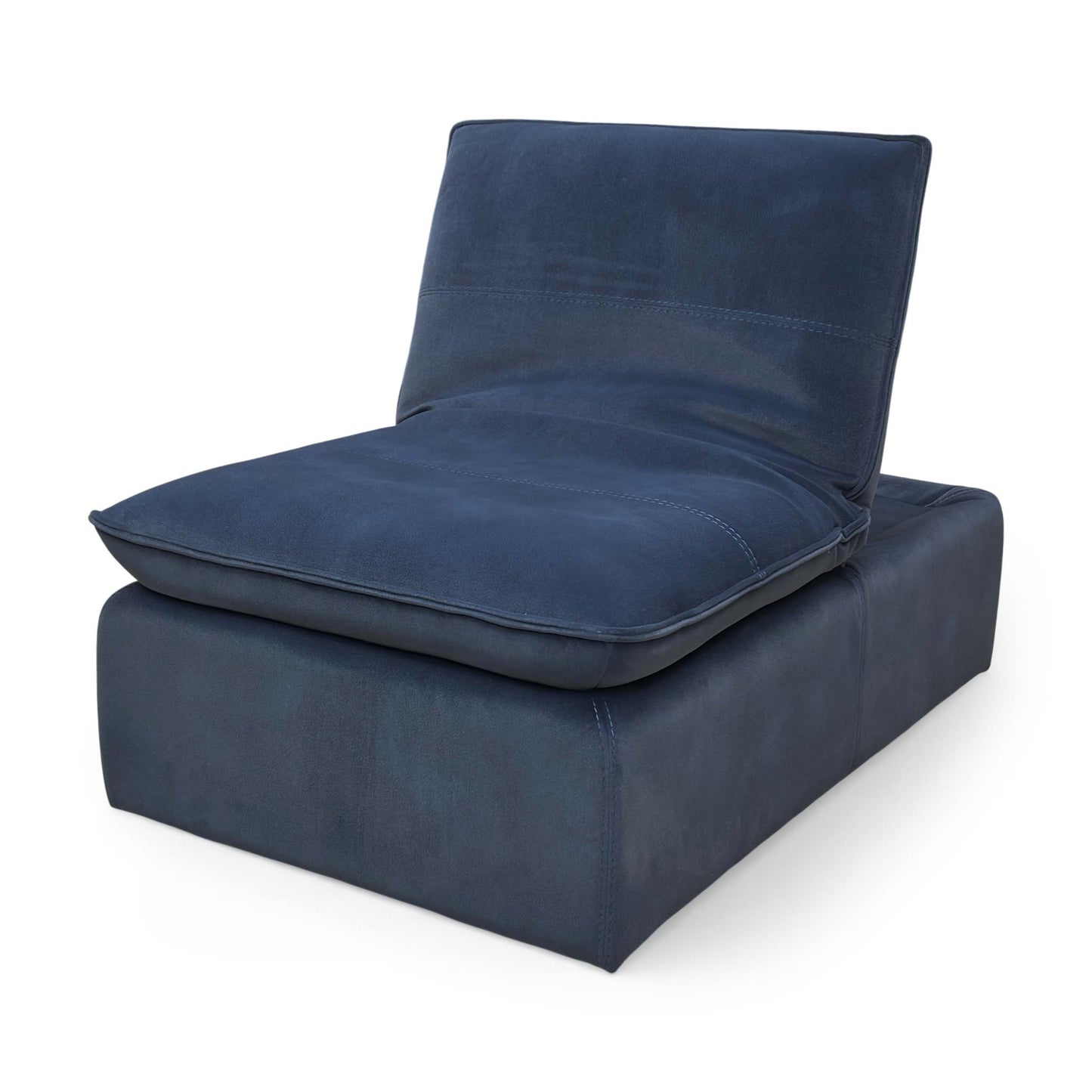 ‘Starlight Express’ Dark Navy Blue Velvet Chair Storage Footstool